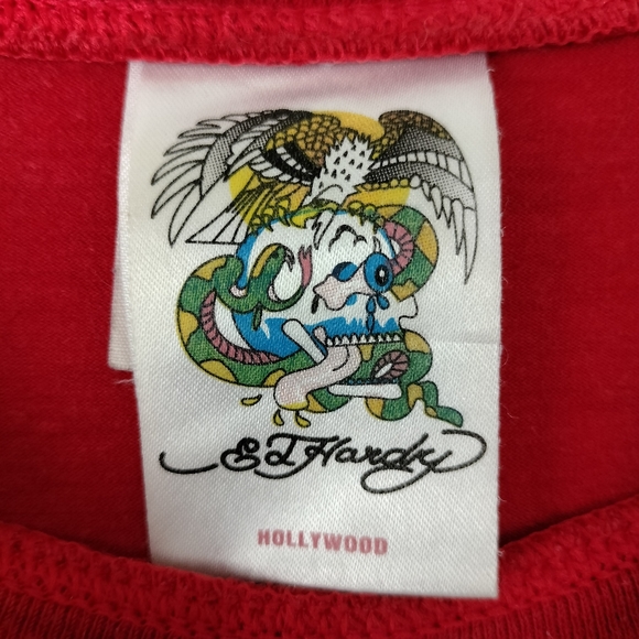 Ed Hardy by Christian Audigier Cotton "Death or Glory" Graphic Tee - Picture 3 of 8